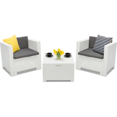 BICA Техноратанов комплект Colorado Terrace Box 2 бял с ракла (BC9021BLbox)