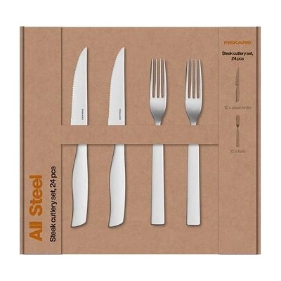 Fiskars All Steel Sada steakových príborov 24 ks 1071625