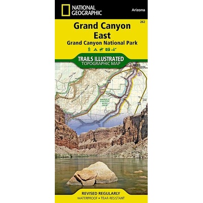 Grand Canyon Východ národní park Arizona turistická mapa GPS komp. NGS