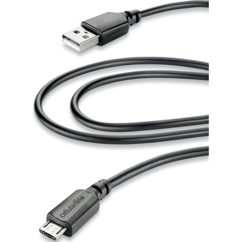 Cellularline Кабел Cellularline - 2235, USB-A/Micro USB, 2 m, черен (USBDATACMICROUSB2M)