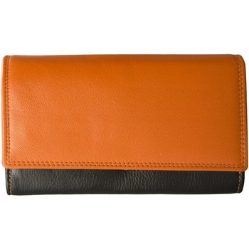 Image 1 of Delis Дамски портфейл, Lyra PT1393, естествена кожа, черен/оранжев (PT1393)