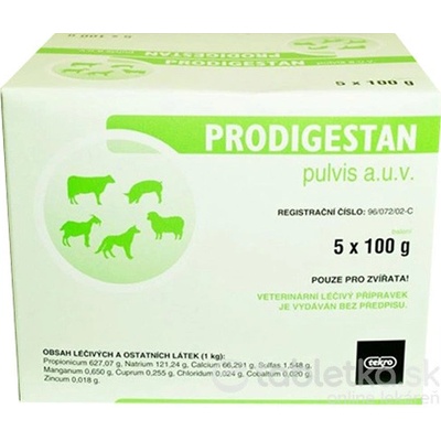 Prodigestan na podporu trávenia u prežúvavcov 5 x 100 g