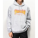 Thrasher Flame Logo Hood grey