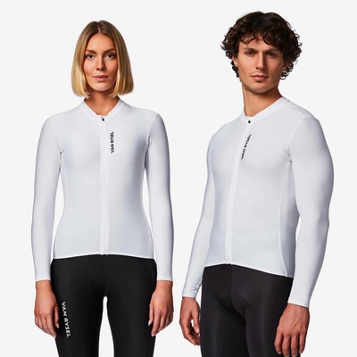 VAN RYSEL Unisex dres na silniční cyklistiku s dlouhým rukávem RCR-R 2 bílá