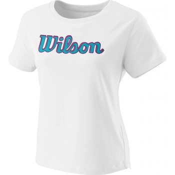 Wilson Dámske tričko Script Eco Cotton Tee W White