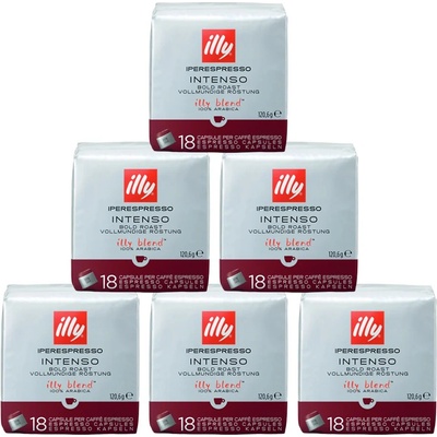 illy Капсули за кафе Illy IperEspresso Intenso, опаковка от 6 x 18 броя