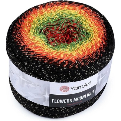 Pletací příze Flowers Moonlight s lurexem 260 g Varianta: 7 (3267) oranžová, Balení: 1 ks