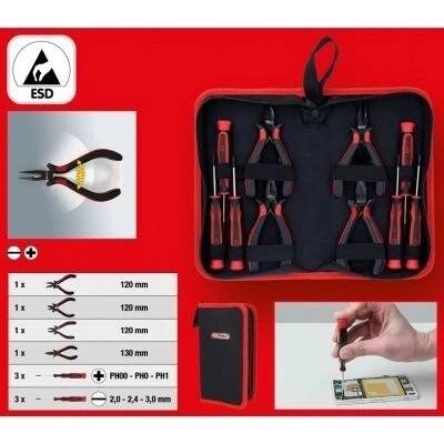 KS Tools Souprava nářadí na jemnou mechaniku 10dílná 500.7220