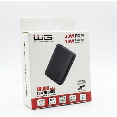 WG 10 000 mAh USB-C PD 18W + QC 3.0 9932 Black