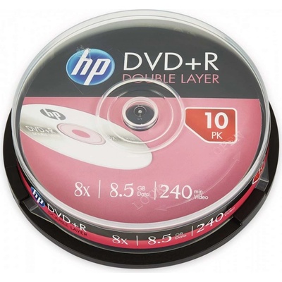 1/2 HP DVD+R 8,5GB 8x, cakebox, 10ks (DRE00060-3) – Sleviste.cz