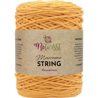 ReTwisst Macrame String 3 mm 25 slunečnicová