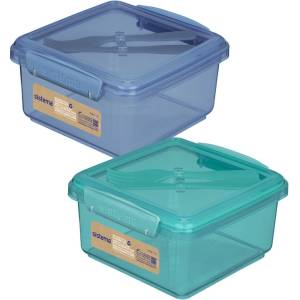 Sistema Кутия за обяд Sistema Ocean Bound Lunch Plus с прибори за хранене 1.2 л, микс от цветове