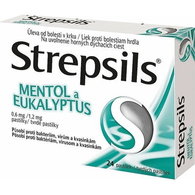 Strepsils Mentol a Eukalyptus pas.ord.24
