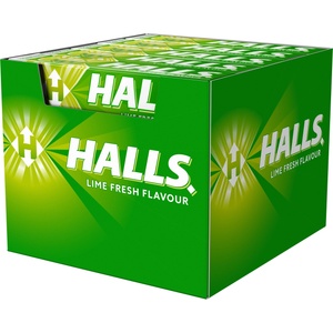 HALLS Бонбони Halls LIME FRESH с вкус на лайм, кутия 20 x 33, 5 г