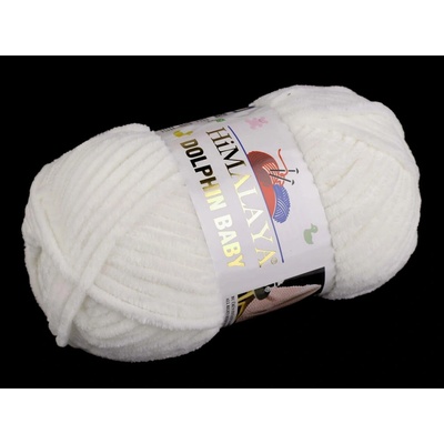 Pletací žinylková příze Dolphin Baby 100 g Varianta: 24 (80363) smetanová, Balení: 1 ks 49488/120346/241060