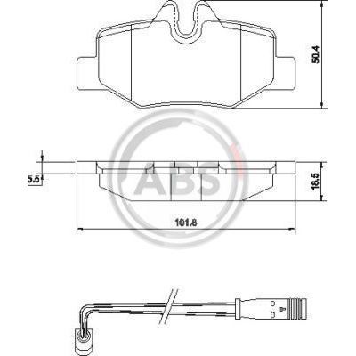 A.B.S. Sada brzdových platničiek kotúčovej brzdy 37450