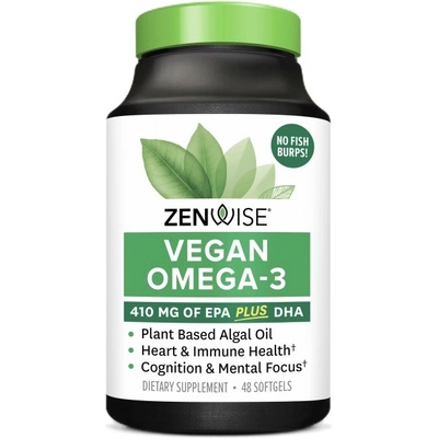 Zenwise Vegan Omega-3 | from Algae Oil [48 Гел капсули]