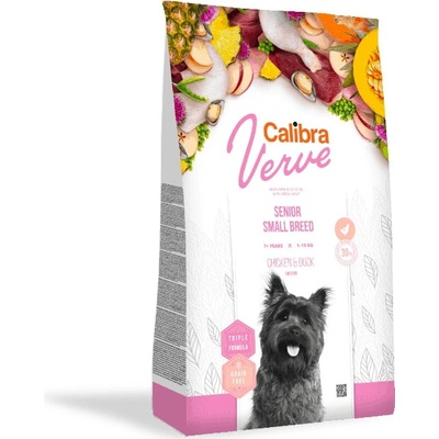 Calibra Dog Verve Grain Free Senior Small Chicken & Duck 2 x 6 kg