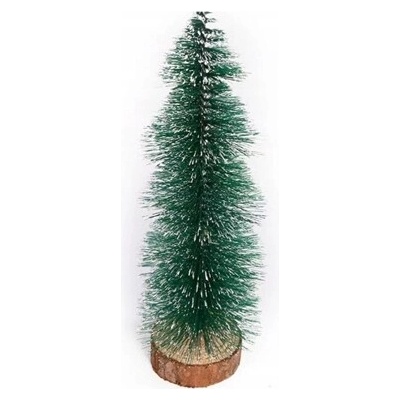 7&7 Vianočný stromček na kmeni, zasnežený, 25cm