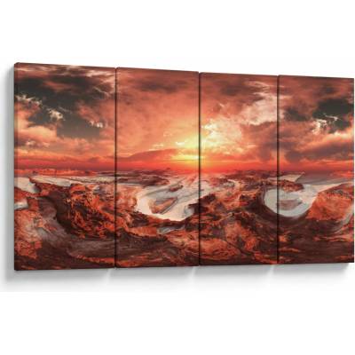 Obraz - Mars, štvordielne 160x80 cm