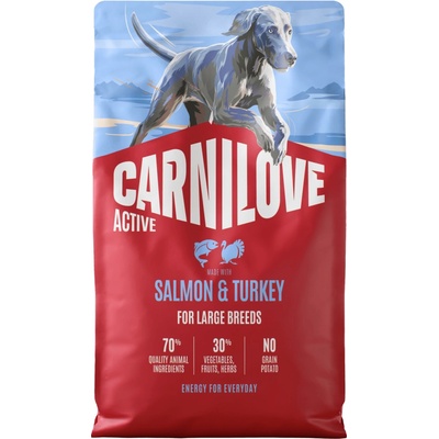 Carnilove Active Dog Dry Made with Salmon & Turkey for Adult Large Breeds 4 kg