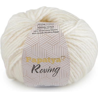 Pletací příze Papatya Roving 100 g Varianta: 1 (11) krémová světlá, Balení: 1 ks