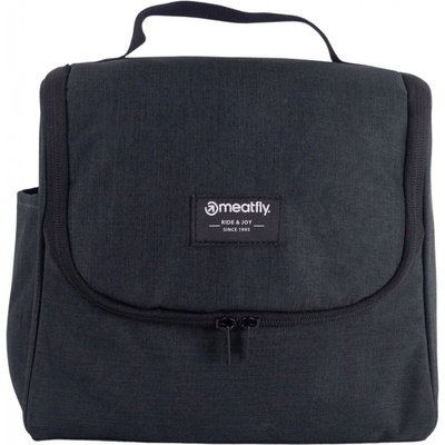 Meatfly toaletní taška Specter Charcoal Heather Černá