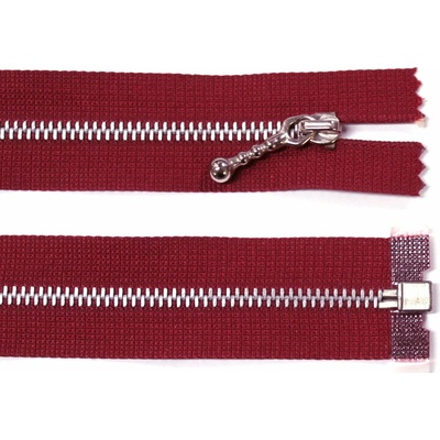 Kovový zip no.3 rozepínací 60cm - více barev Barva: vínová