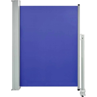 Greatstore Zatahovací boční markýza / zástěna na terasu 100 x 300 cm modrá