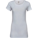 Tee Jays módní extra dlouhé strečové tričko do véčka bílá