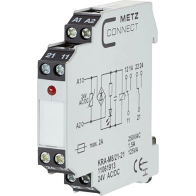 Spojovací modul 24, 24 V/AC, V/DC (max) 2 přepínací kontakty Metz Connect 11061913 Piece 1 ks