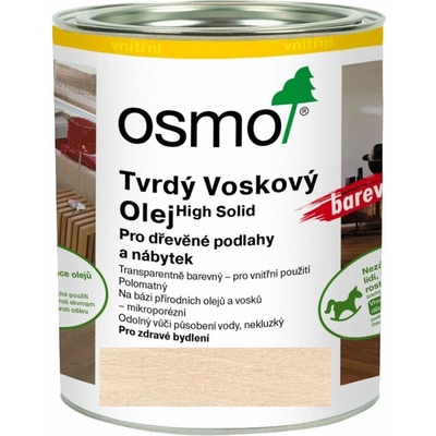 Osmo 3040 Tvrdý voskový olej farebný 0,75 l Biely