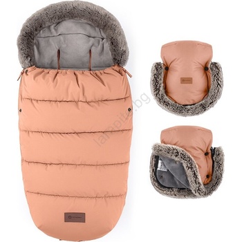 Petite&Mars - Детски спален чувал 4в1 COMFY + ръкавици за количка, Pastel Peach (AG0617)