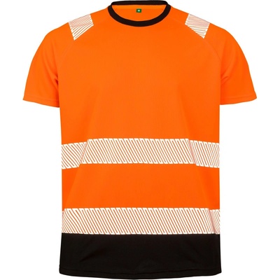 Result tričko R502X bezepčnostní výstražné krátký rukáv Oranžová fluorescent/černá S-M