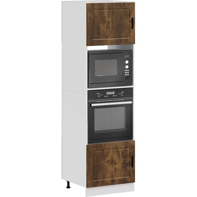 vidaXL Шкафове за фурна 2 бр Porto, опушен дъб, инженерна дървесина (3315056)