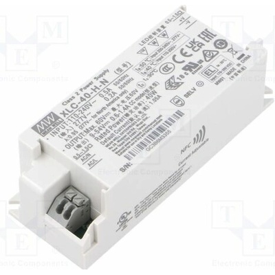MEAN WELL XLC-40-H-N Napájecí zdroj: spínaný; LED; 40W; 9÷54VDC; 600mA÷1,4A; 100÷305VAC
