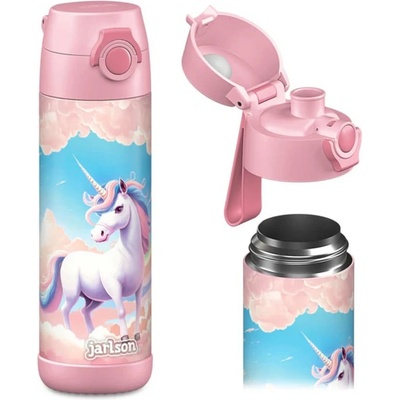 Jarlson Mali Dětská nerezová termoláhev na pití Jednorožec 500 ml