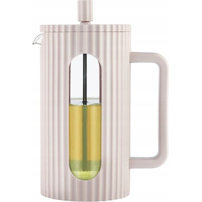 KLAUSBERG Vařič na čaj kávu skleněný French Press 1000 ml béžový 7754