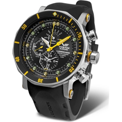 Vostok Europe YM86/620A505 Černý silikonový řemínek