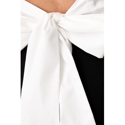 Le Privé блуза тип риза дамска от памук с еластан BRICE SHIRT BLANC (LP00753)