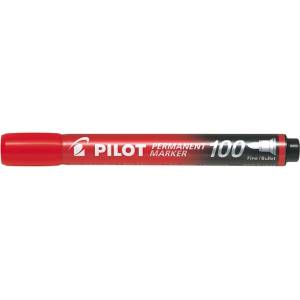Pilot Постоянен маркер Pilot 100 кръгъл червен (SCA-100-R)