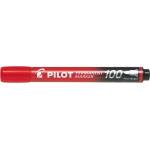Pilot Постоянен маркер Pilot 100 кръгъл червен (SCA-100-R)