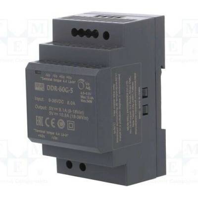 MEAN WELL DDR-60G-5 Měnič: DC/DC; 54W; Uvst: 9÷36VDC; Uvýst: 5VDC; Ivýst: 10,8A; DDR
