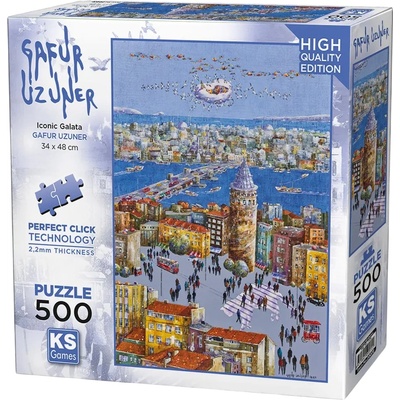 KS Games Пъзел KS Games от 500 части - Иконичният квартал Галата (20072)