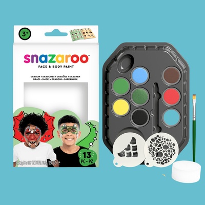 Snazaroo farby na tvár 40 tvárí 13 ks dinosaur