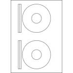 GENTLE УНИВЕРСАЛНИ ЕТИКЕТИ ЗА CD ROM С ДИАМЕТЪР 116 mm - 2 броя на лист - 100 листа - PN BR0008 - OUTLET - GENTLE (700 LABBR0008)
