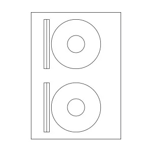 GENTLE УНИВЕРСАЛНИ ЕТИКЕТИ ЗА CD ROM С ДИАМЕТЪР 116 mm - 2 броя на лист - 100 листа - PN BR0008 - OUTLET - GENTLE (700 LABBR0008)