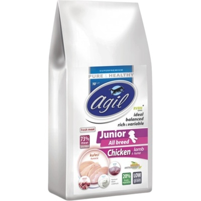 Agil Junior All Breed Chicken & Lamb & Tuna 10 kg