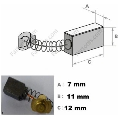 Fartools uhlíky (kartáče) pro brusku REX 120 915764C