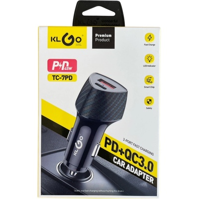 KLGO Зарядно за кола klgo tc-7pd 45w 12 / 24v